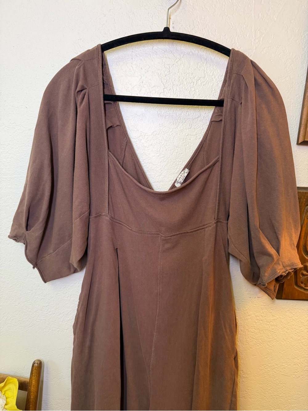 Intimately Free People Off Shoulder Empire Waist Jogger Harem Jumpsuit XS Brown - Picture 3 of 16